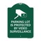 Signmission Parking Lot Is Protected By Video Surveillance W/ Graphic Heavy-Gauge Alum, 24" x 18", GW-1824-9799 A-DES-GW-1824-9799 - alternate 1